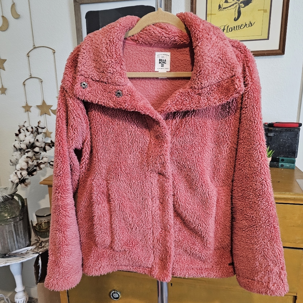 Billabong Pink Fleece Jacket